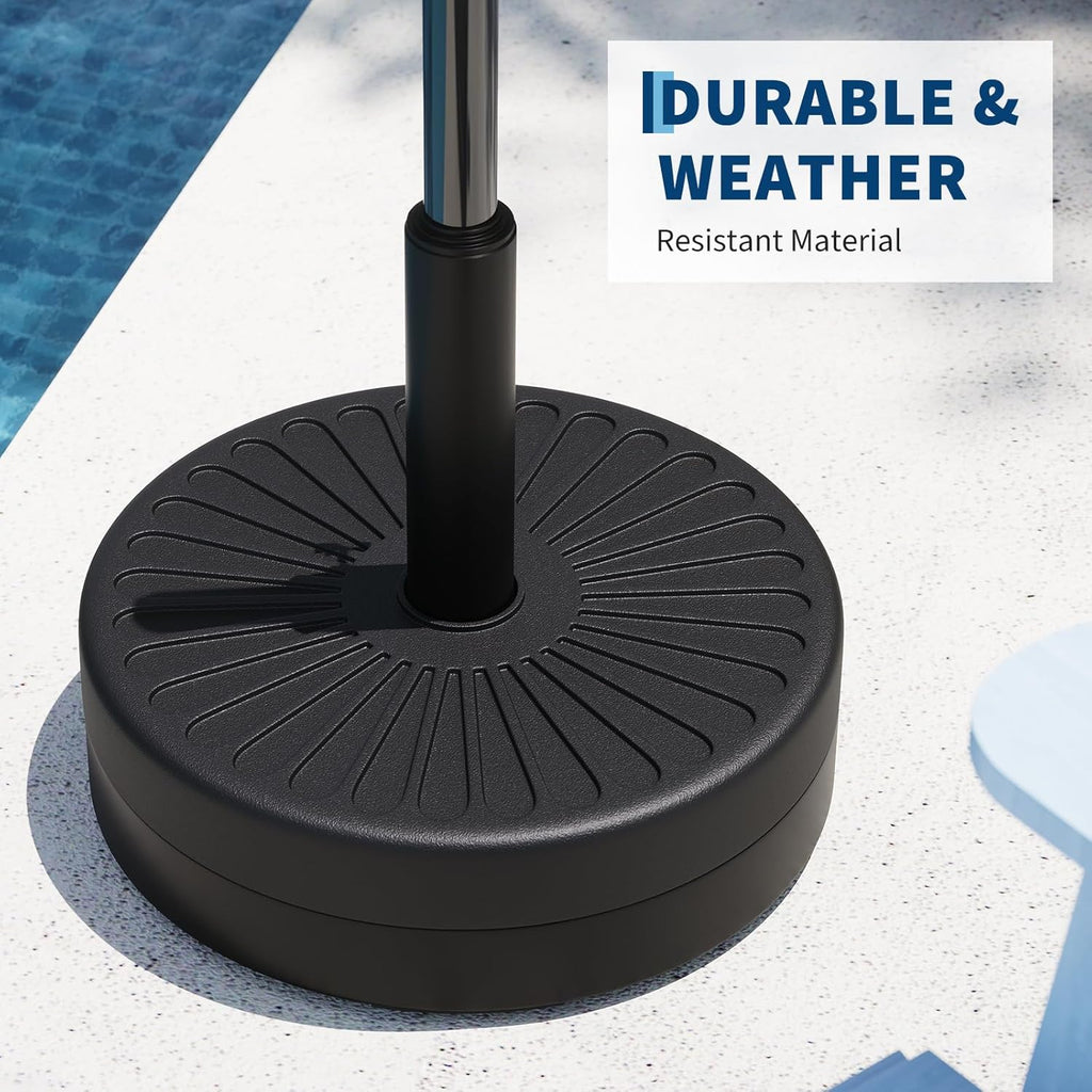 GarveeLife Patio Umbrella Base, 80lb Capacity Heavy Duty Design with Adjustable Pole Adapter Fits 1.5" to 2.1" Poles for 7.5-11FT Umbrellas, Corrosion-Resistant and Wind-Resistant for Outdoor, Patio