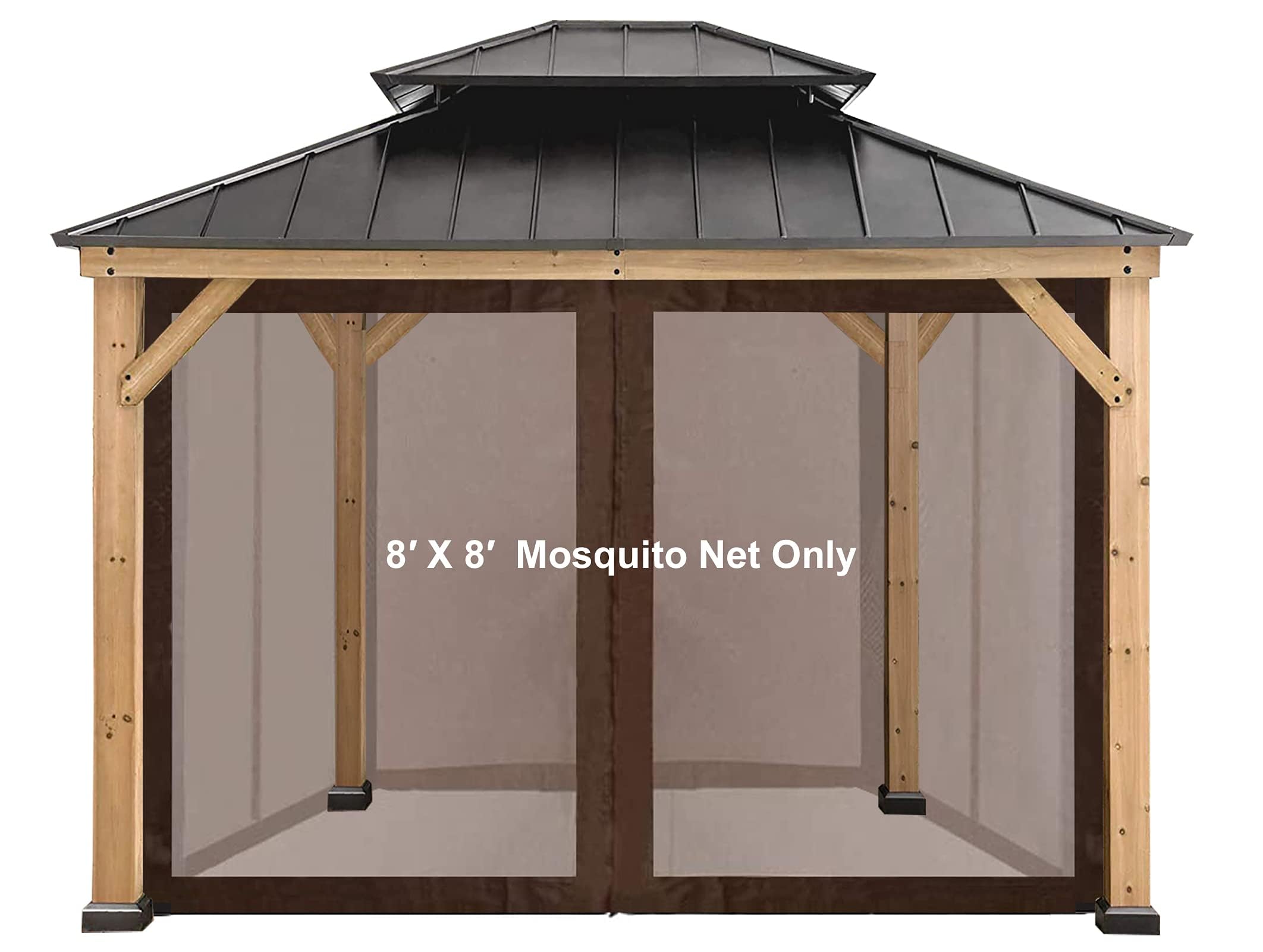CoastShade Universal Replacement Canopy Mosquito Netting Screen Sidewalls Only for 10' x 12' Gazebo Canopy