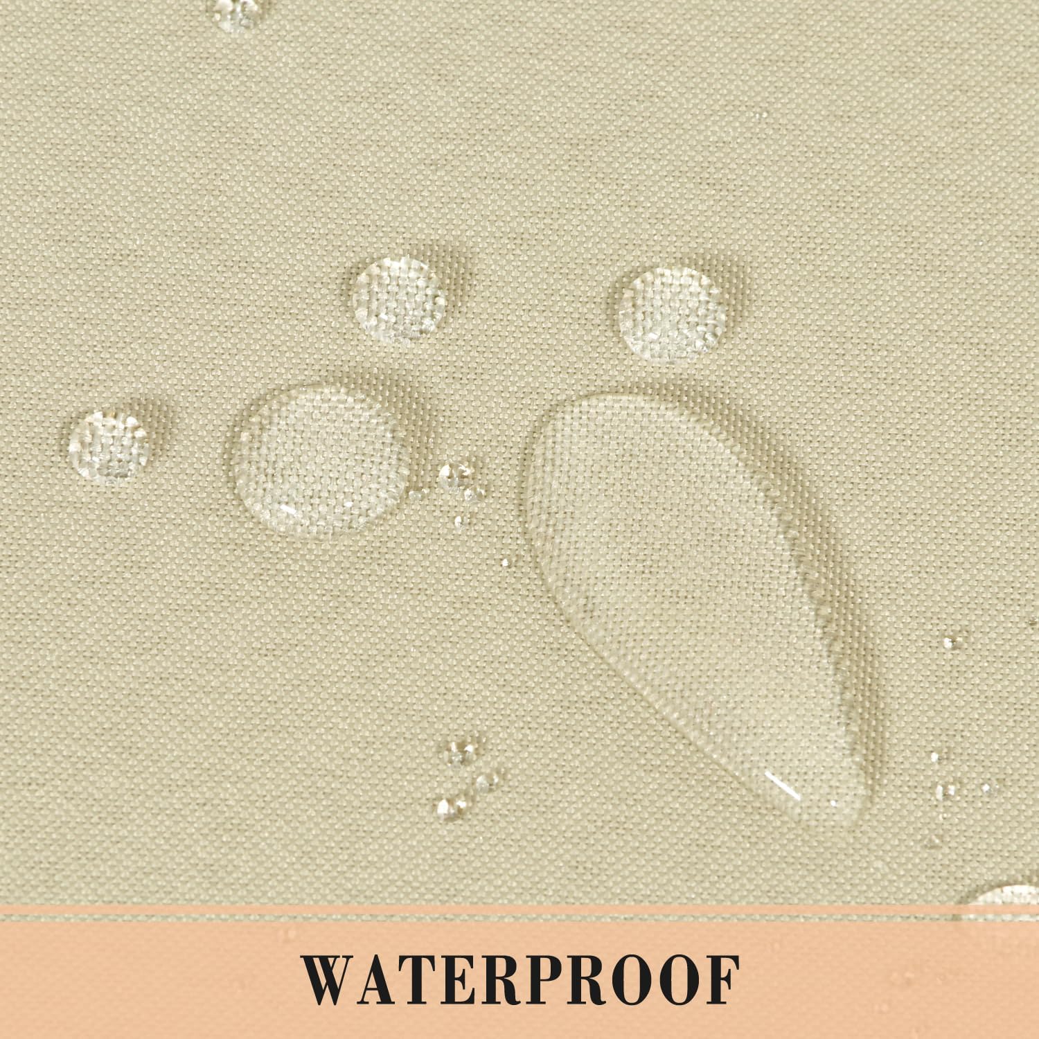 BONZER Outdoor Curtains for Patio Waterproof, Tab Top Weatherproof Outside Curtains for Porch, Pergola, Gazebo, Cabana, Pavilion, 1 Panel, 52x84 Inch, Beige